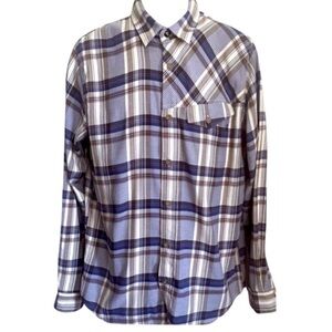 Vans Men’s Blue Plaid Long sleeve Button Down Shirt Size M